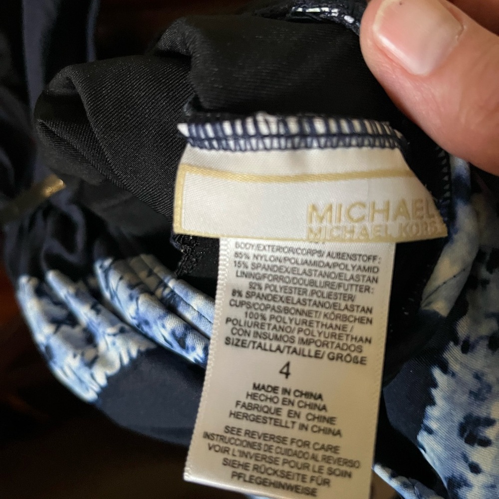 Michael Kors Striped Blue Swimsuit - Picture 7 of 7